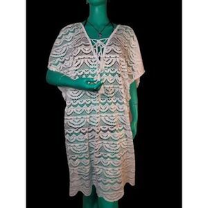 Time And Tru White Lace Swimsuit Cover-up Size 2X.